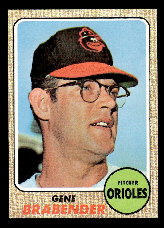 1968 Topps #163 Gene Brabender (Baltimore Orioles) NM