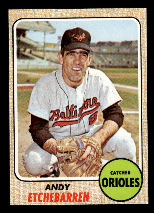 1968 Topps #204 Andy Etchebarren (Baltimore Orioles) NM