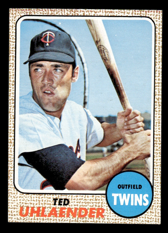 1968 Topps #28 Ted Uhlaender (Minnesota Twins) NM+