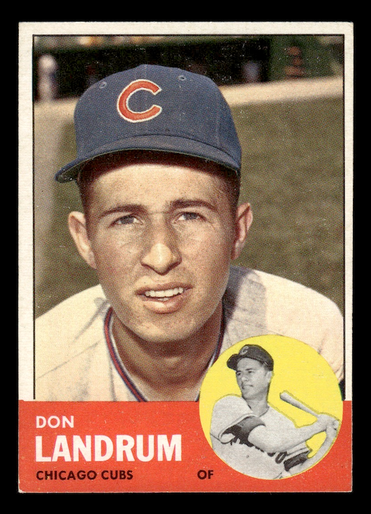 1963 Topps #113 Don Landrum UER/Photo is actually Ron Santo