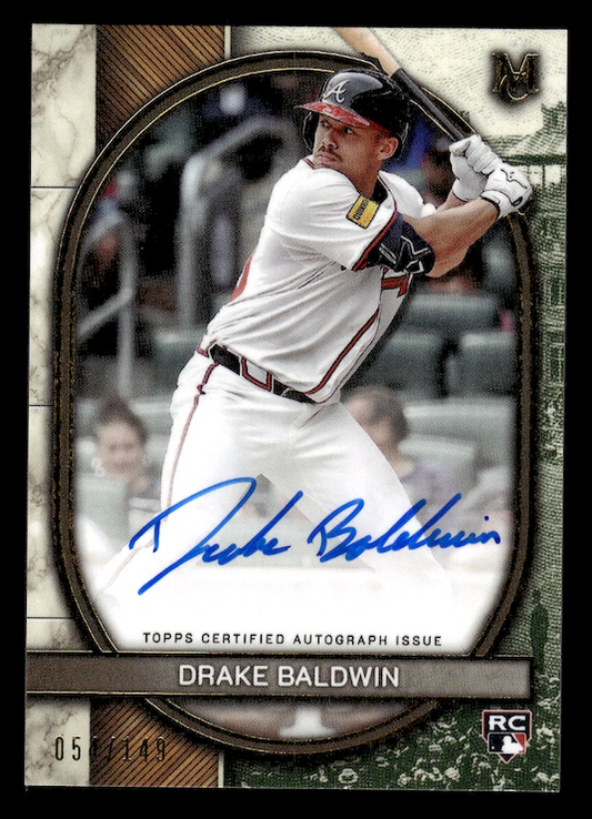 2025 Topps Museum Collection Autographs #AADRA Drake Baldwin /149 Braves