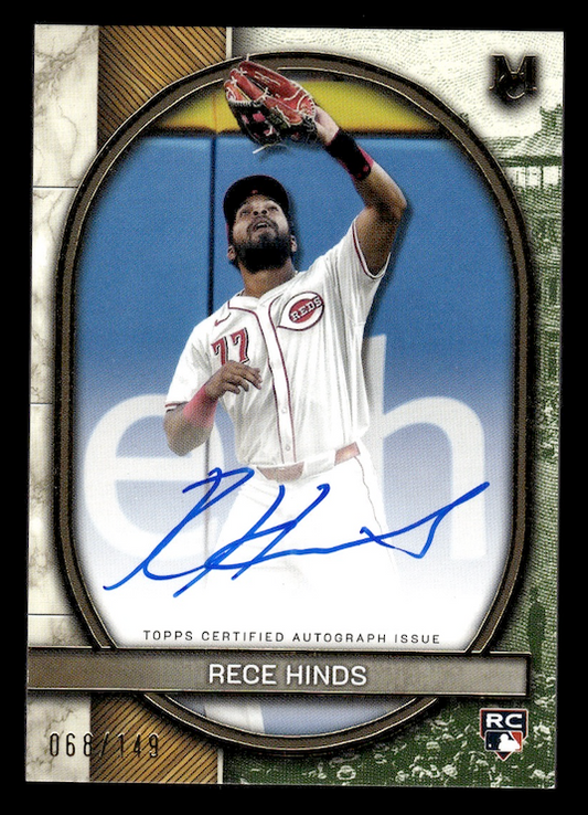 2025 Topps Museum Collection Archival Auto #AARHI Rece Hinds /149 (Reds)