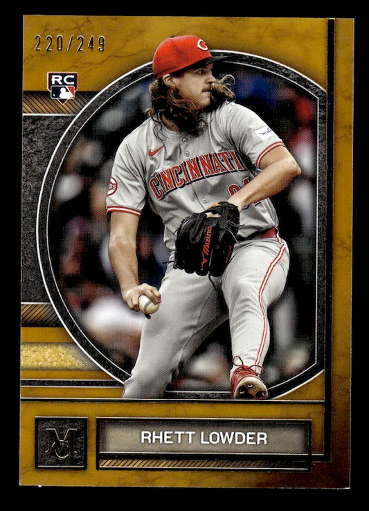 2025 Topps Museum Collection #49 Rhett Lowder #'d /249 (Reds)