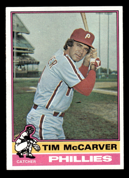 1976 Topps #502 Tim McCarver (Philadelphia Phillies) EX-MT+