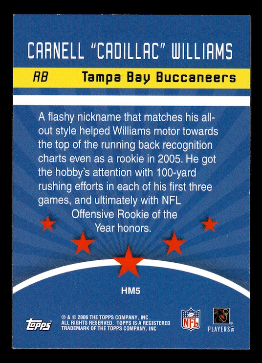 2006 Topps Hobby Masters #HM5 Cadillac Williams (Buccaneers) NM