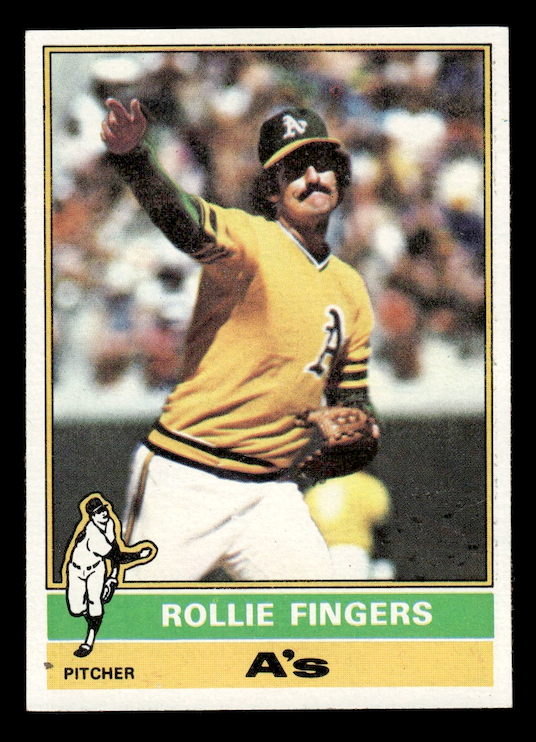 1976 Topps #405 Rollie Fingers (Oakland Athletics) EX-MT+