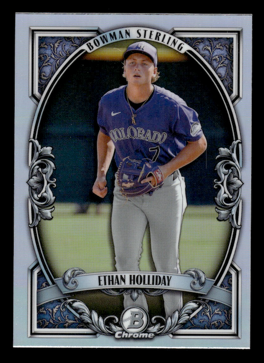 2026 Bowman Chrome Bowman Sterling #BST11 Ethan Holliday (Rockies) NM+