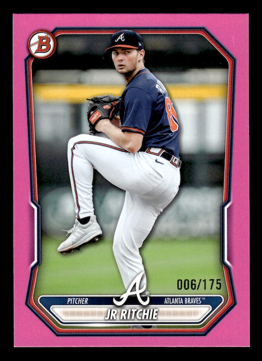 2026 Bowman JR Ritchie #BP-123 Pink Paper #'d /175 (Atlanta Braves)
