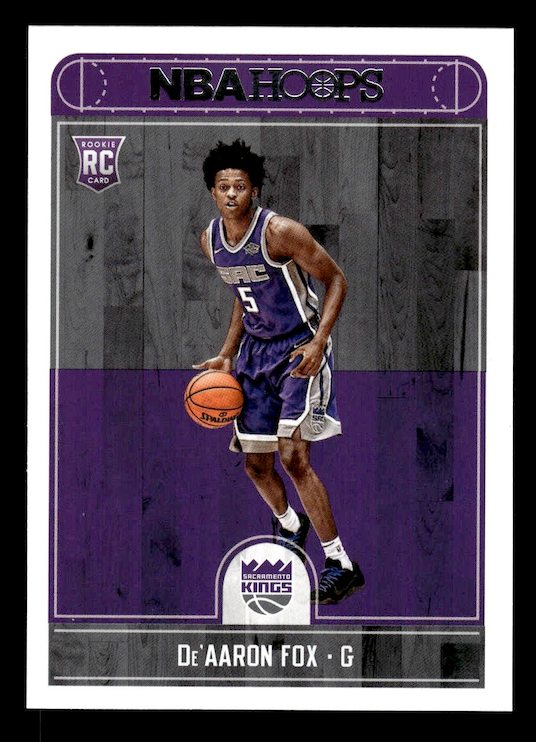 2017-18 Hoops #255 De'Aaron Fox RC (Sacramento Kings) NM