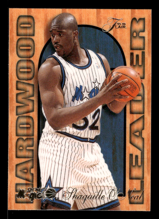 1995-96 Fleer Flair Hardwood Leaders #19 Shaquille O'Neal (Orlando Magic)