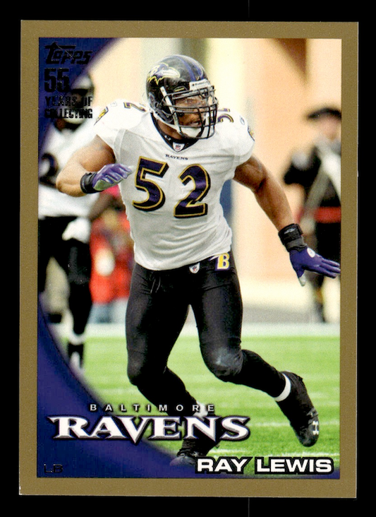 2010 Topps Gold #160 Ray Lewis #'d /2010 (Baltimore Ravens)