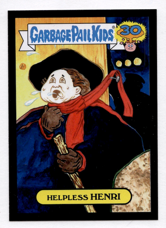 2015 Topps Garbage Pail Kids 30th Anniversary Black #AINF10a Helpless Henri