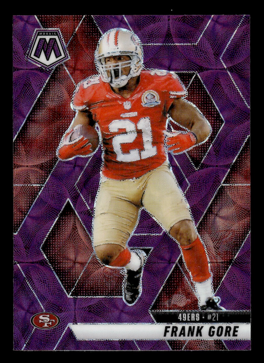 2025 Panini Mosaic Purple Scope #137 Frank Gore (San Francisco 49ers)