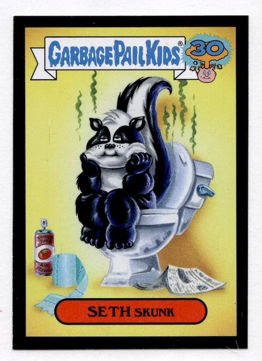 2015 Topps Garbage Pail Kids 30th Anniversary Black #PETS10a Seth Skunk