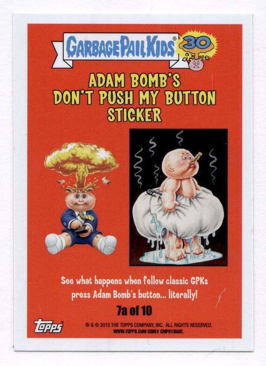 2015 Topps Garbage Pail Kids 30th Anniversary Black #DPMB7a Over Flo