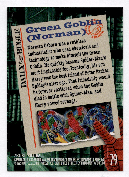 1995 Fleer Ultra Spider-Man Premiere #79 Green Goblin