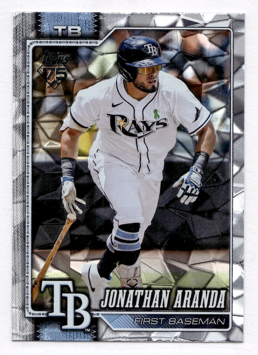2026 Topps Diamante Foil #326 Jonathan Aranda (Tampa Bay Rays)