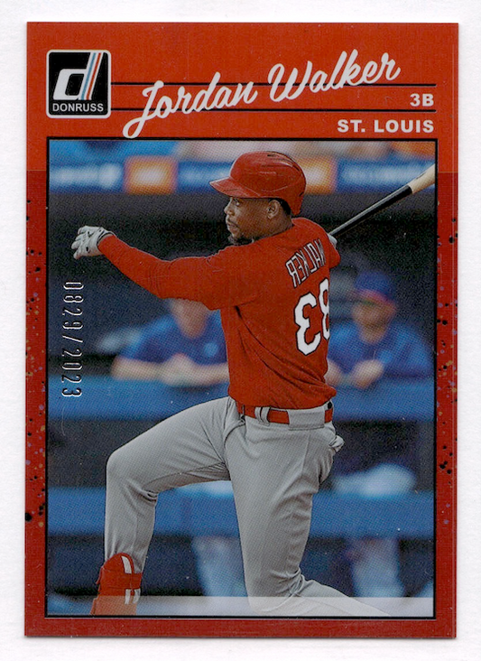 2023 Donruss Holo Red #241 Jordan Walker RETRO (Cardinals)