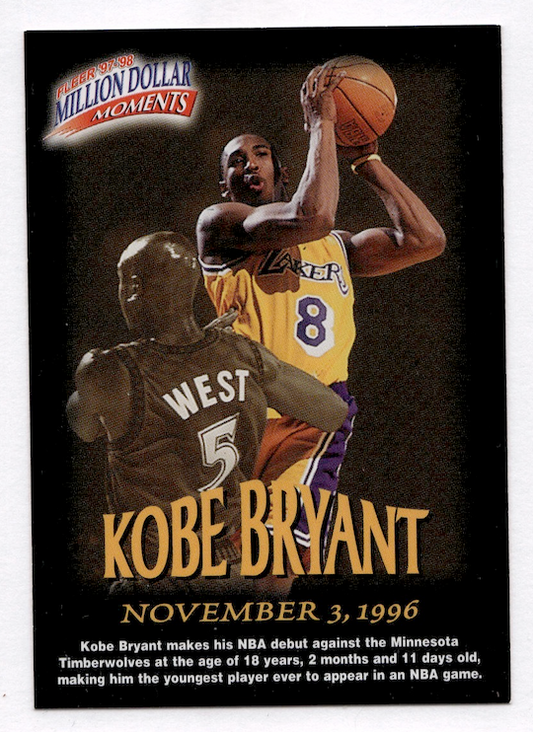 1997-98 Fleer Kobe Bryant #31 Million Dollar Moments ( Los Angeles Lakers)