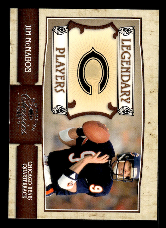 2007 Donruss Classics Legendary Players Silver #10 Jim McMahon #'d / 250 (Bears)