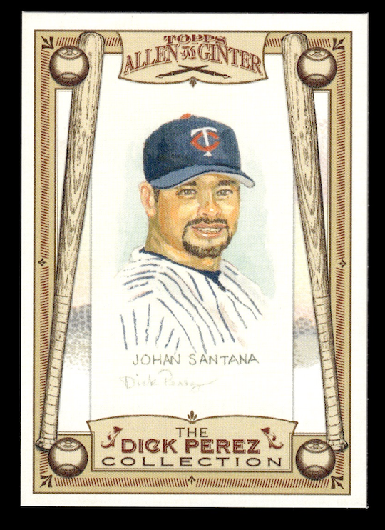 2006 Topps Allen and Ginter Dick Perez #17 Johan Santana (Minnesota Twins)