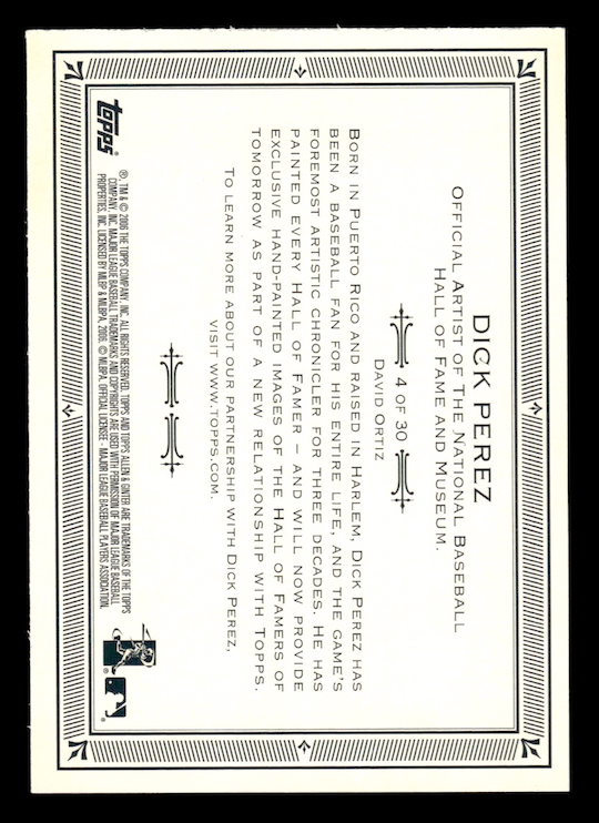 2006 Topps Allen and Ginter Dick Perez #4 David Ortiz (Boston Red Sox)