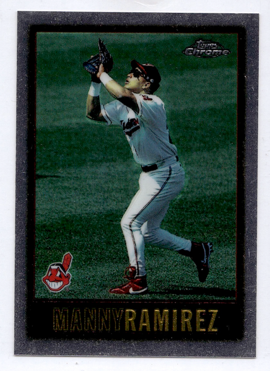 1997 Topps Chrome #106 Manny Ramirez (Cleveland Indians)