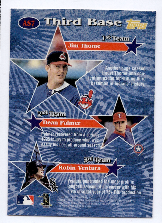 1997 Topps All-Stars #AS7 Jim Thome (Cleveland Indians)