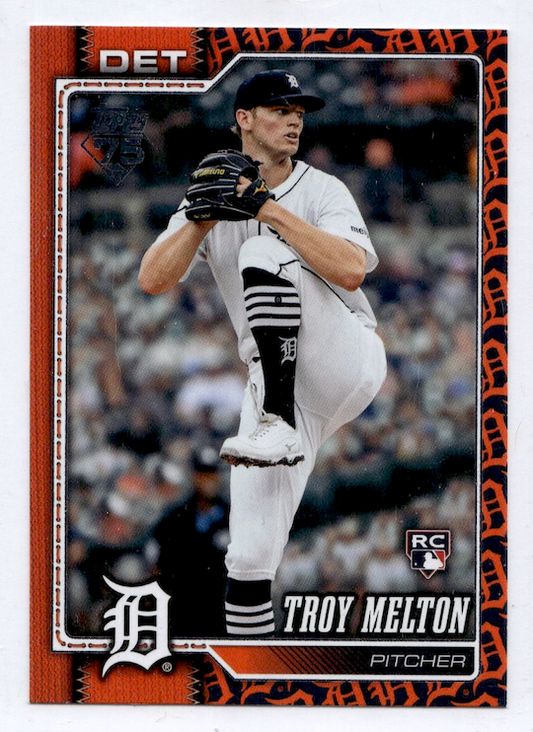 2026 Topps Troy Melton RC Team Logo Border Parallel SP (Detriot Tigers)