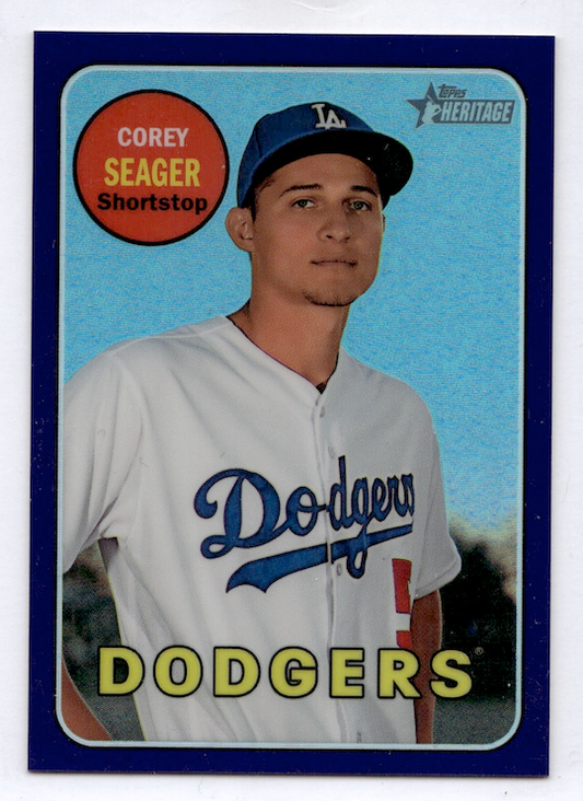 2018 Topps Heritage Chrome Purple Refractors #THC45 Corey Seager (Dodgers)