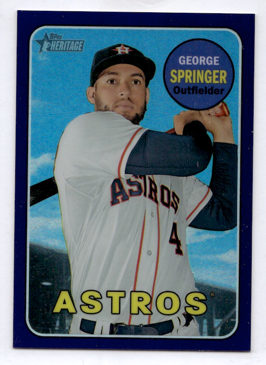 2018 Topps Heritage Chrome Purple Refractors #THC360 George Springer (Astros)