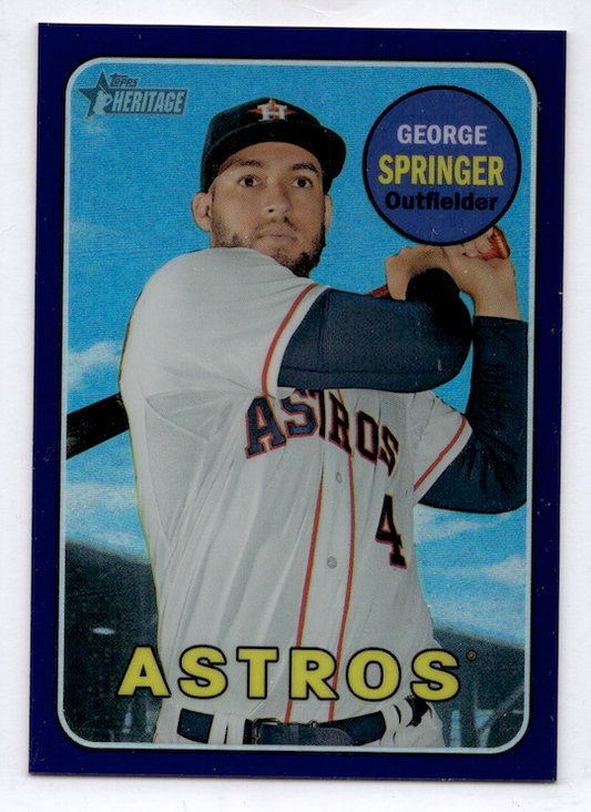 2018 Topps Heritage Chrome Purple Refractors #THC360 George Springer (Astros)
