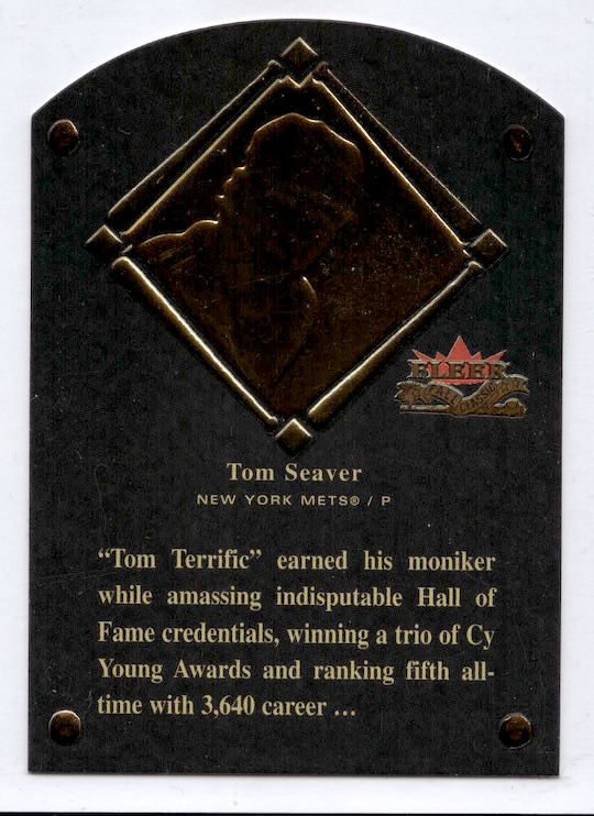 2002 Fleer Fall Classics HOF Plaque #23 Tom Seaver #'d /1992 (New York Mets)