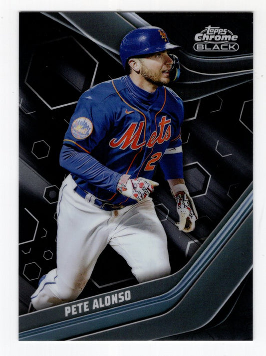 2023 Topps Chrome Black Pete Alonso Card #99 (New York Mets)