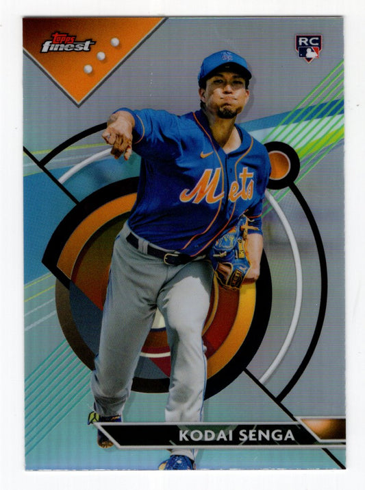 2023 Topps Finest Baseball #74 Kodai Senga Rookie Refractor (New York Mets)