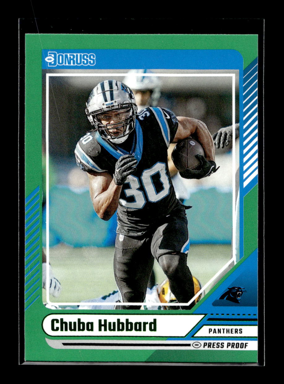 2024 Donruss Press Proof Green #117 Chuba Hubbard (Carolina Panthers)