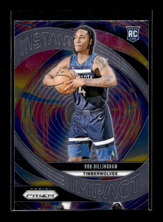 2024-25 Panini Prizm Instant Impact #8 Rob Dillingham (Minnesota Timberwolves)