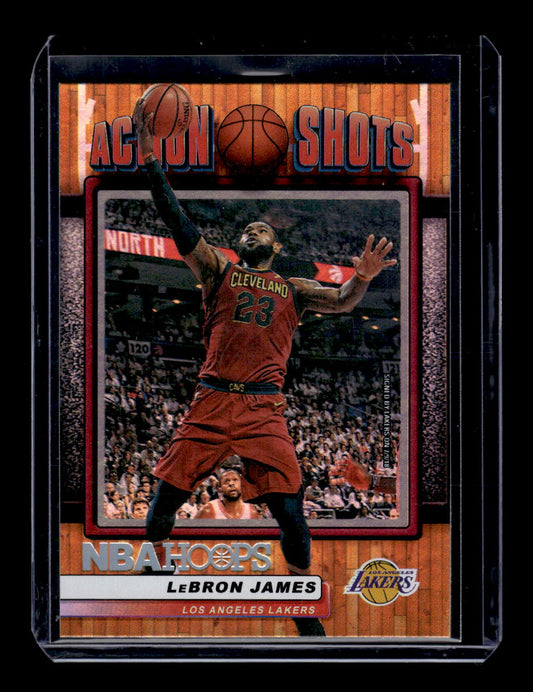 2018-19 NBA Hoops "Action Shots" #AS-16 Lebron James (Los Angeles Lakers)