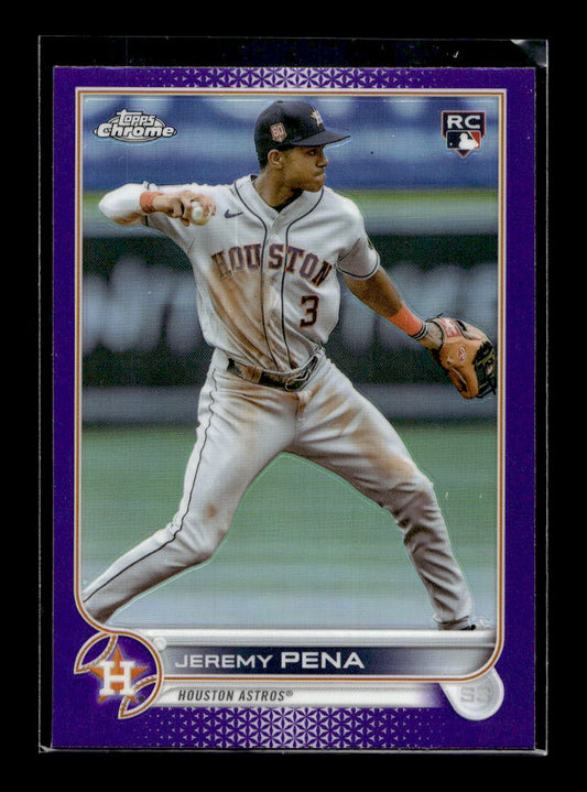 2022 Topps Chrome Update Purple Refractors #USC136 Jeremy Pena (Houston Astros)
