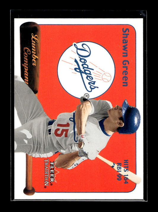 2001 Fleer Tradition Lumber Company #LC17 Shawn Green (Los Angeles Dodgers)
