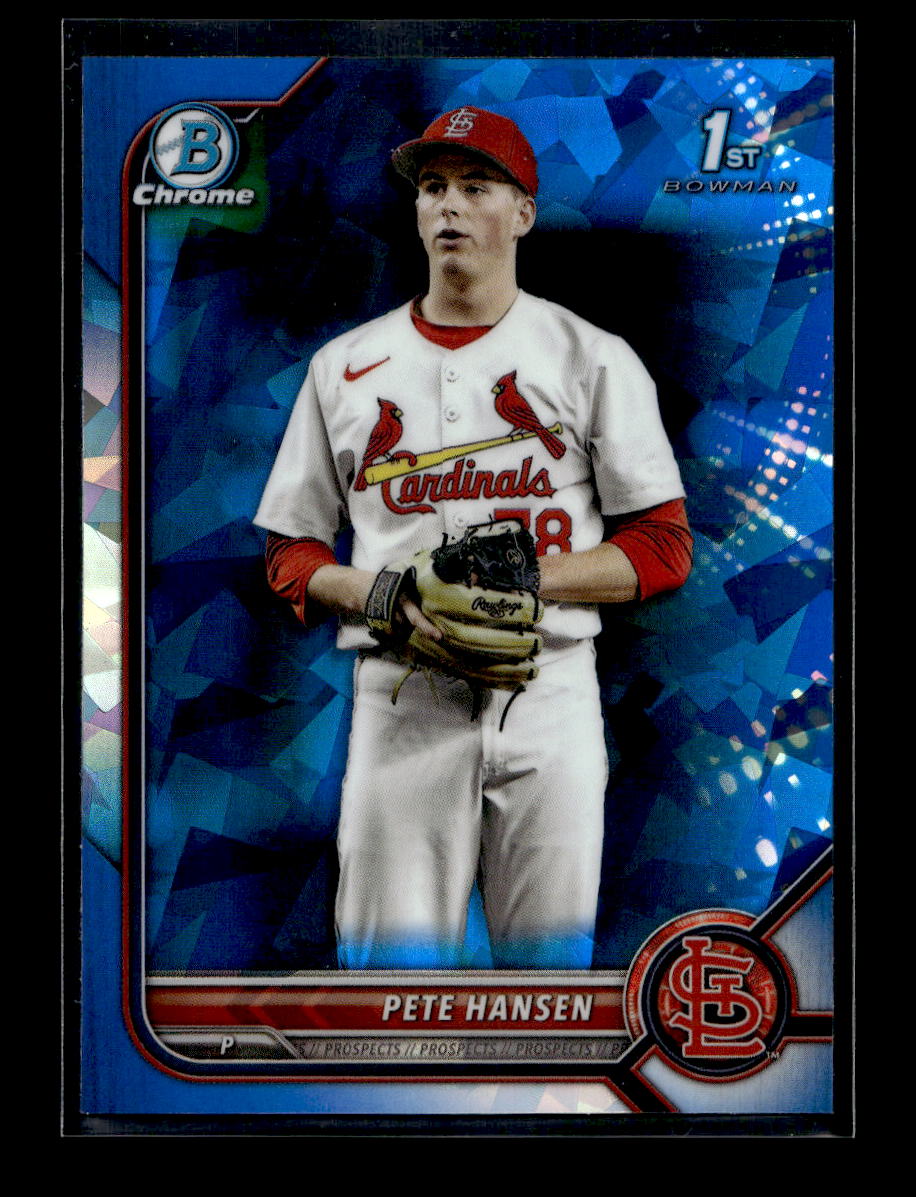 2022 Bowman Chrome Draft Sapphire #BDC176 Pete Hansen (St. Louis Cardinals)