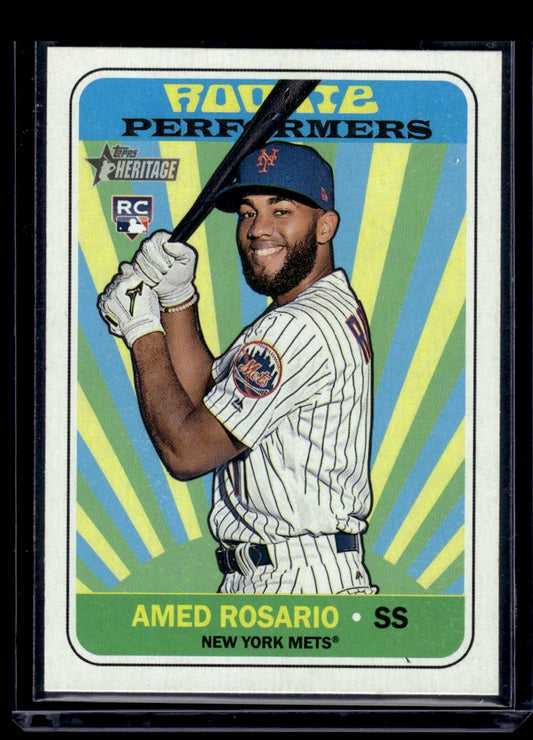 2108  Topps Heritage Rookie Performers #RP-AR Amed Rosario (New York Mets)