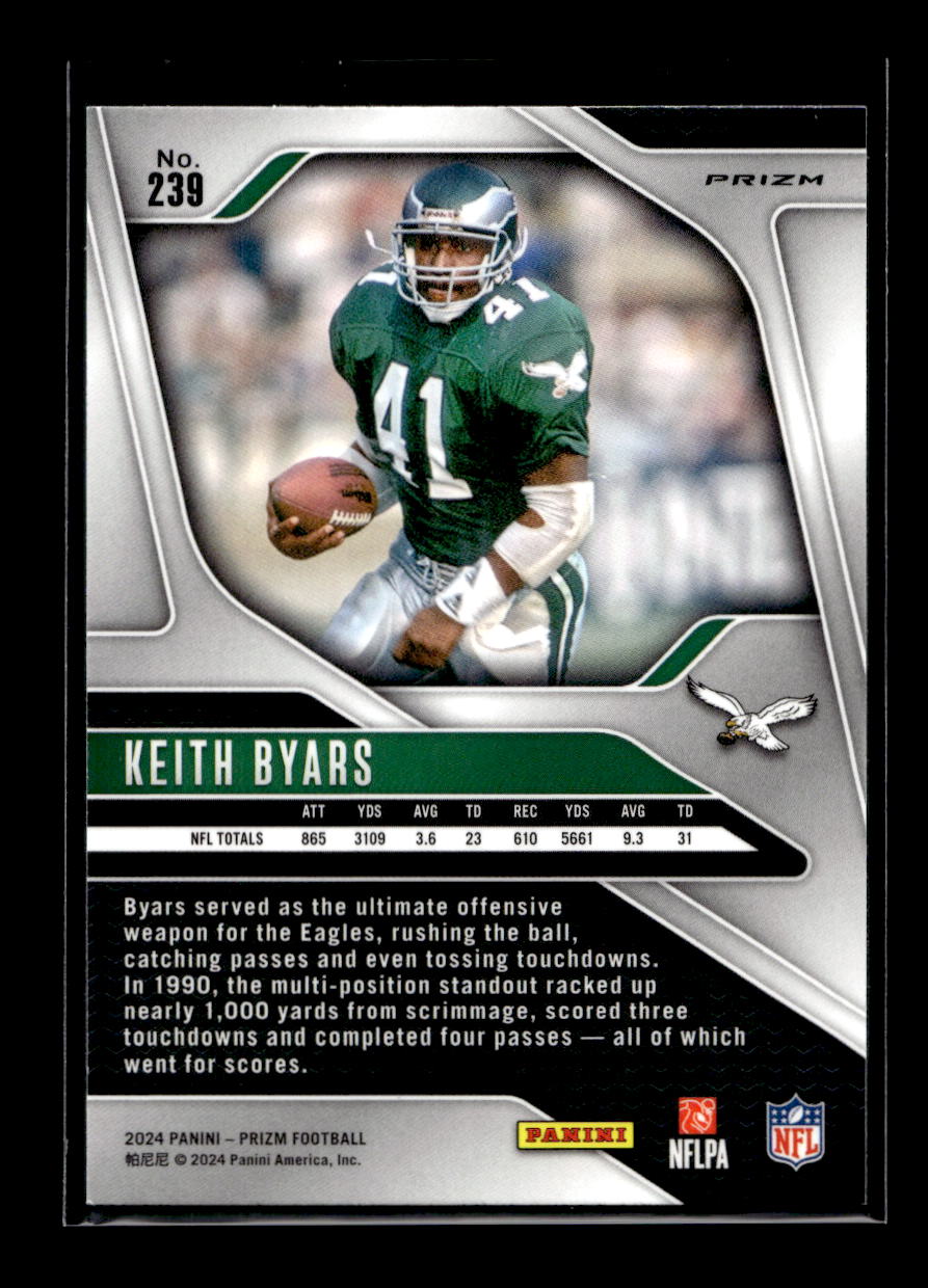 2024 Panini Prizm Prizms Green #239 Keith Byars (Philadelphia Eagles)