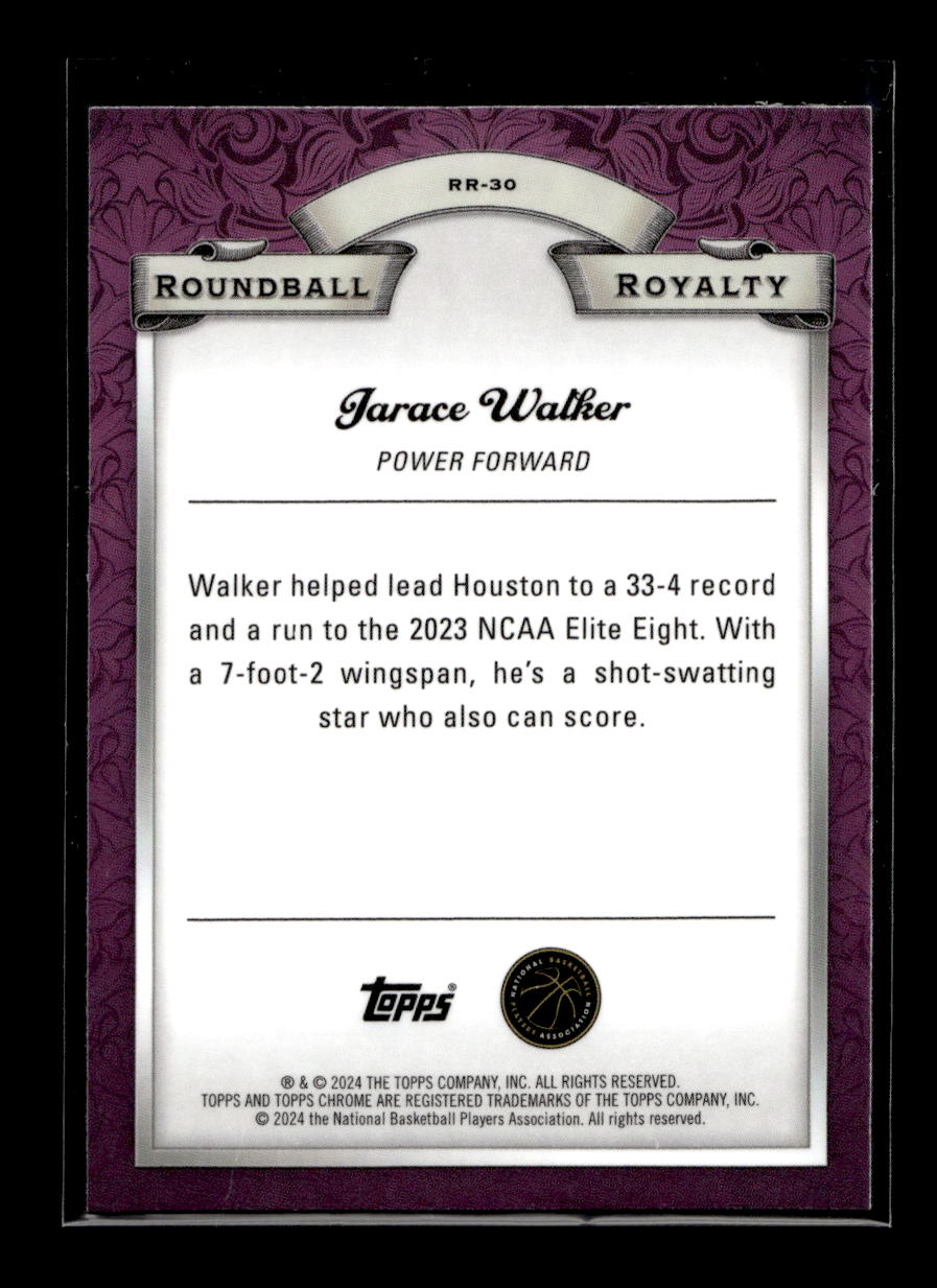 2023-24 Topps Chrome Roundball Royalty #RR30 Jarace Walker (Indiana Pacers)