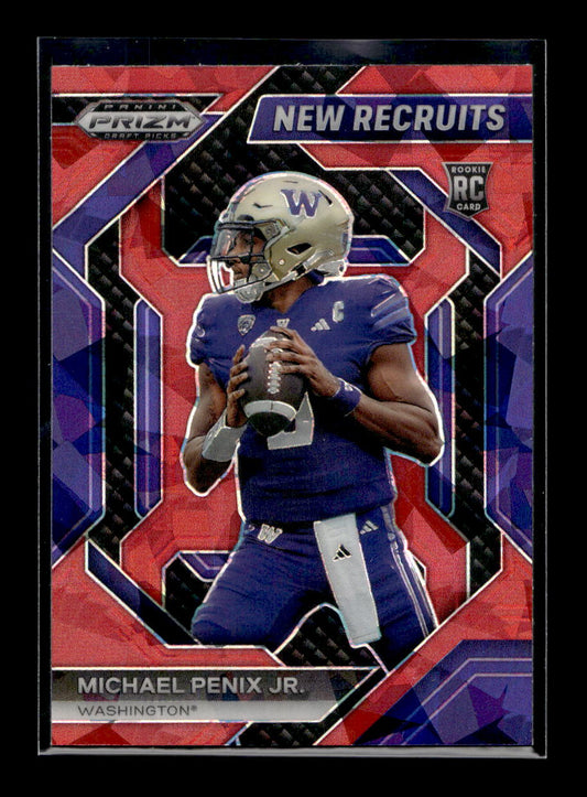 2024 Panini Prizm Draft Picks New Recruits Red Ice #20 Michael Penix Jr.