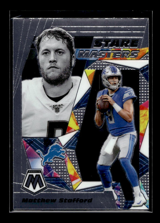 2020 Panini Mosaic Stare Masters #SM19 Matthew Stafford (Detroit Lions)