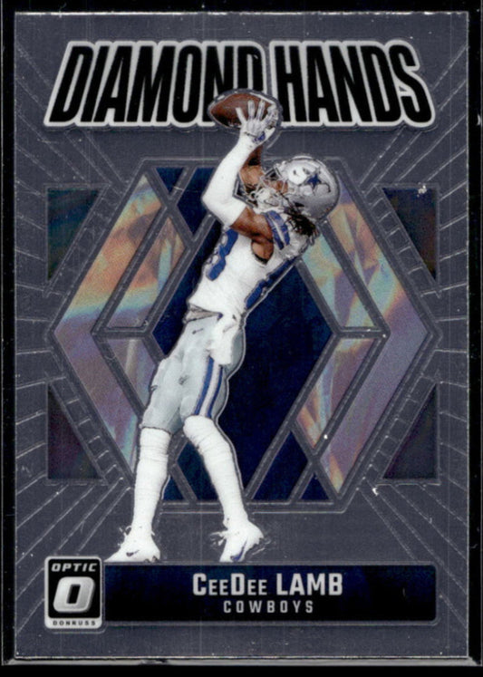 2022 Donruss Optic Diamond Hands #6 CeeDee Lamb (Dallas Cowboys)
