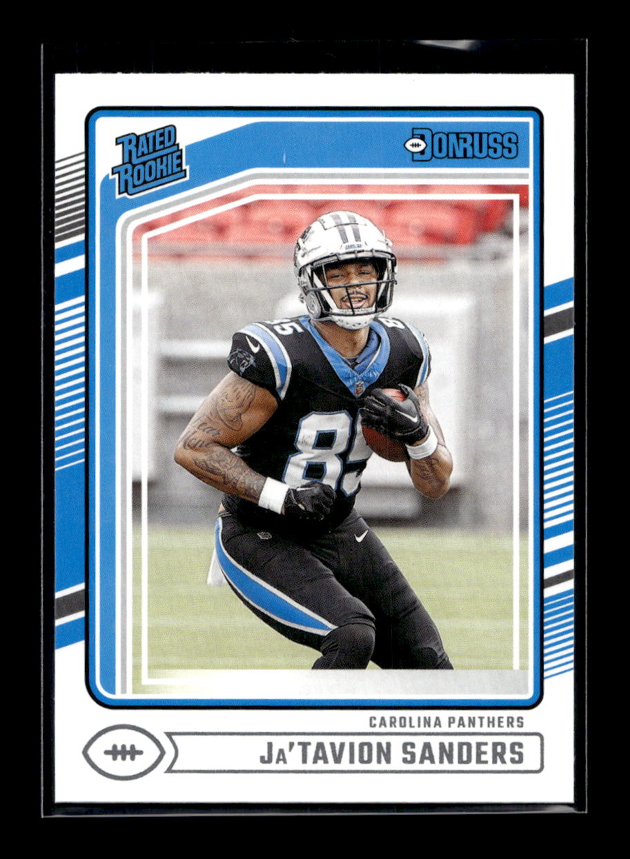 2024 Donruss #317 Ja'Tavion Sanders Rated Rookie (Carolina Panthers)