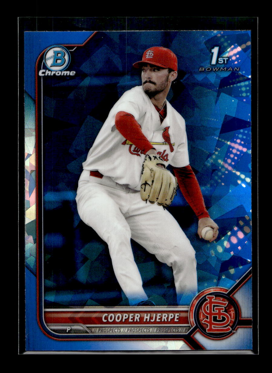 2022 Bowman Chrome Draft Sapphire #BDC95 Cooper Hjerpe (St. Louis Cardinals)