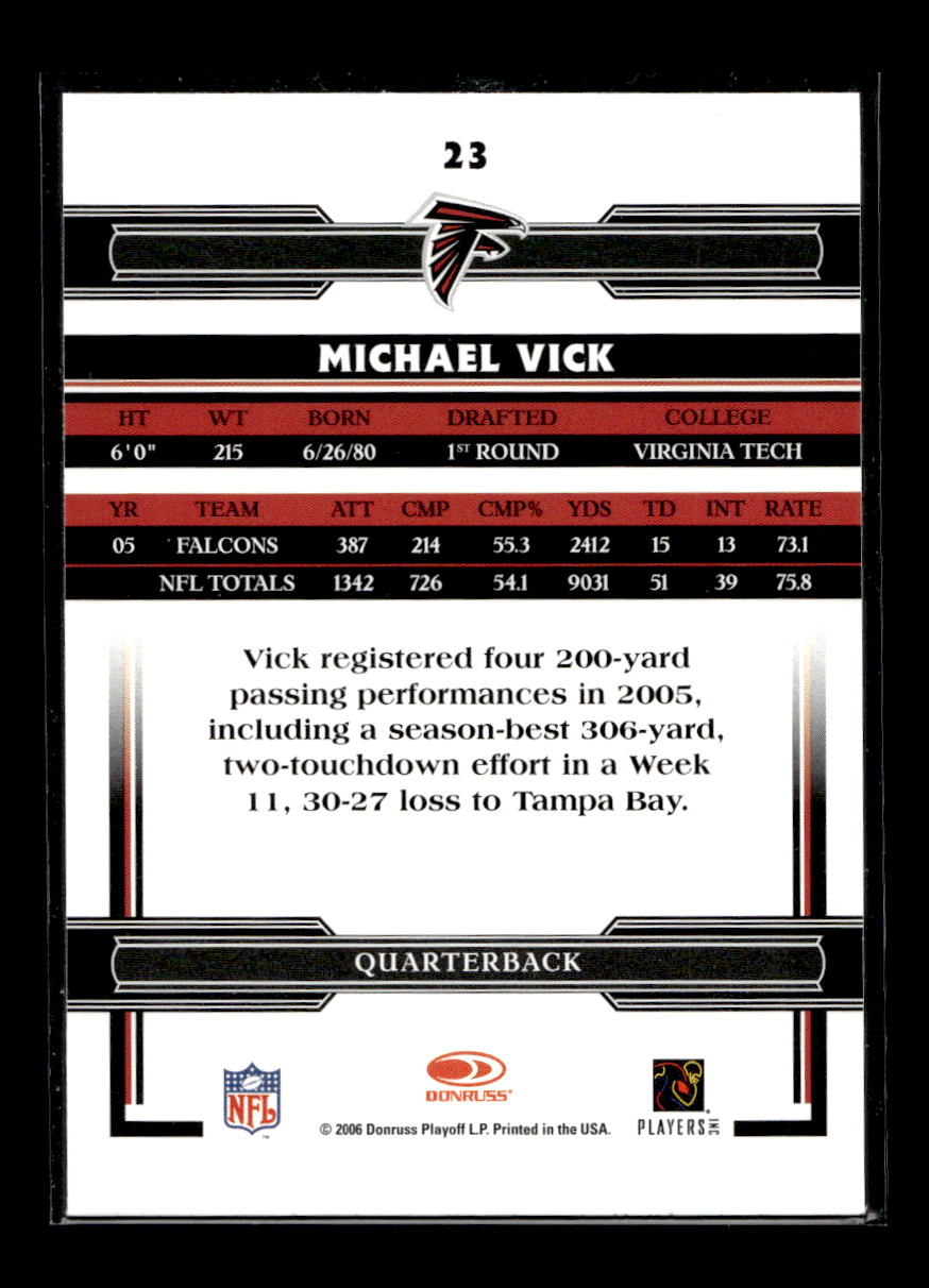 2006 Donruss Threads #23 Michael Vick (Atlanta Falcons)